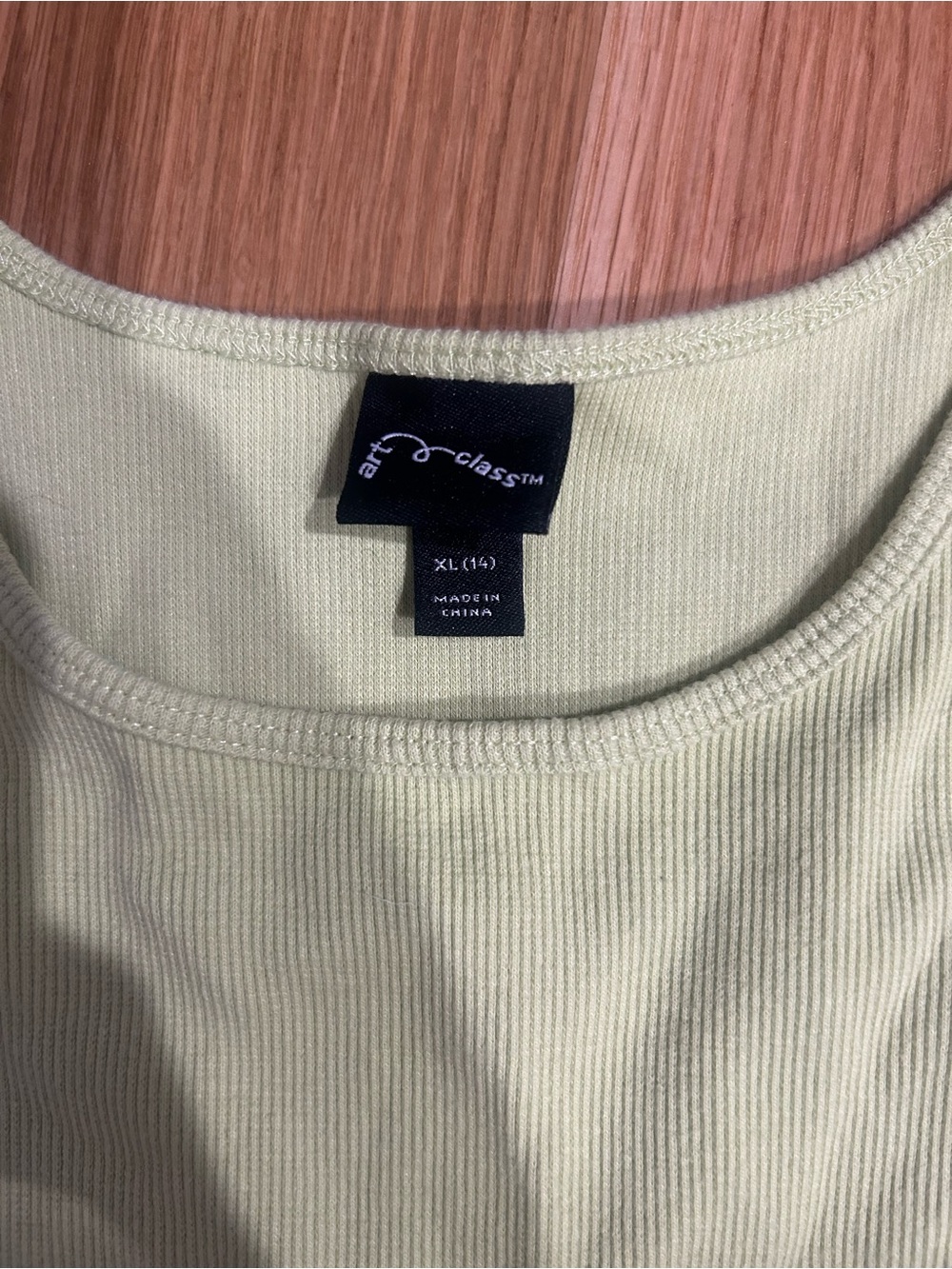 Simple Ribbed Tank Top - Pale Yellow - Picture 2 of 2